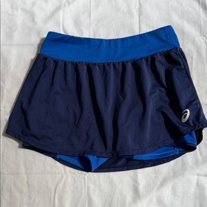 Asics Dark Blue and Royal Blue Tennis Skirt. Size S.